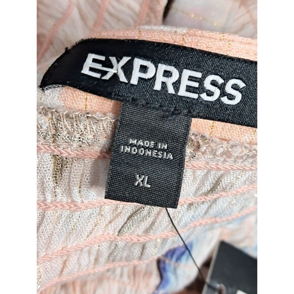 NWT Express Peach Floral Ruffle MIni Dress Size XL - Picture 11 of 12